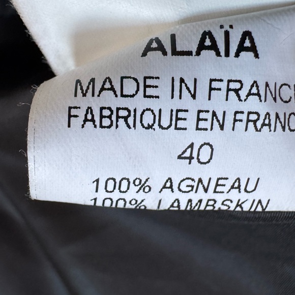 Alaia Black Leather Cropped Jacket size FR 40 - Picture 10 of 16